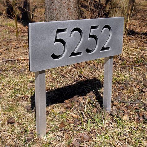 metal 3 house number on pole base|Amazon.com: Address Post For Yard.